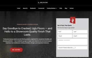 Before-and-after of a Buckeye residential garage finished with a Granitex chip system — view the durable, low-maintenance finish and click to request a free estimate for residential garage floor coatings.