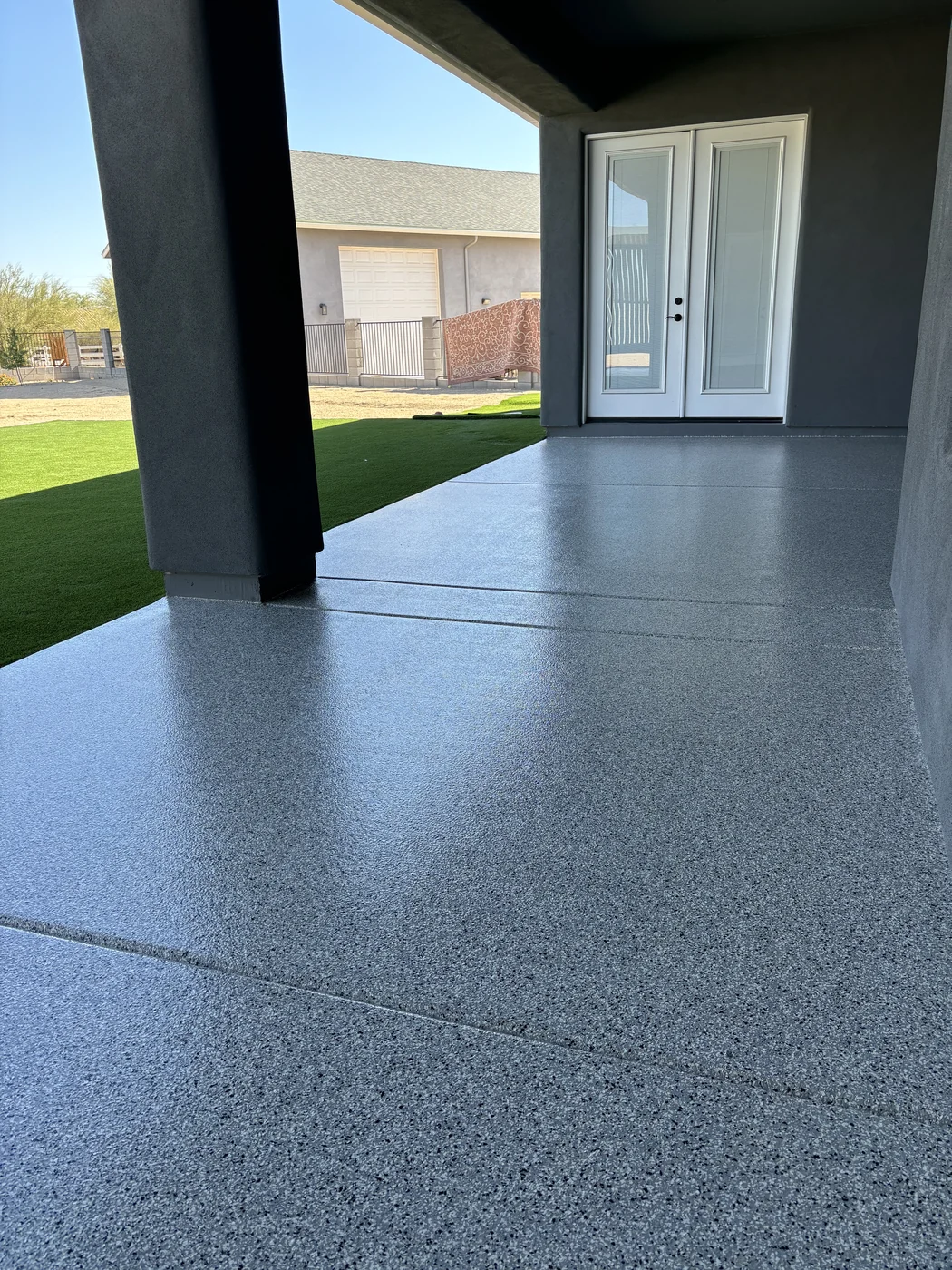 Outdoor patio and driveway coating by AZ Garage Floors