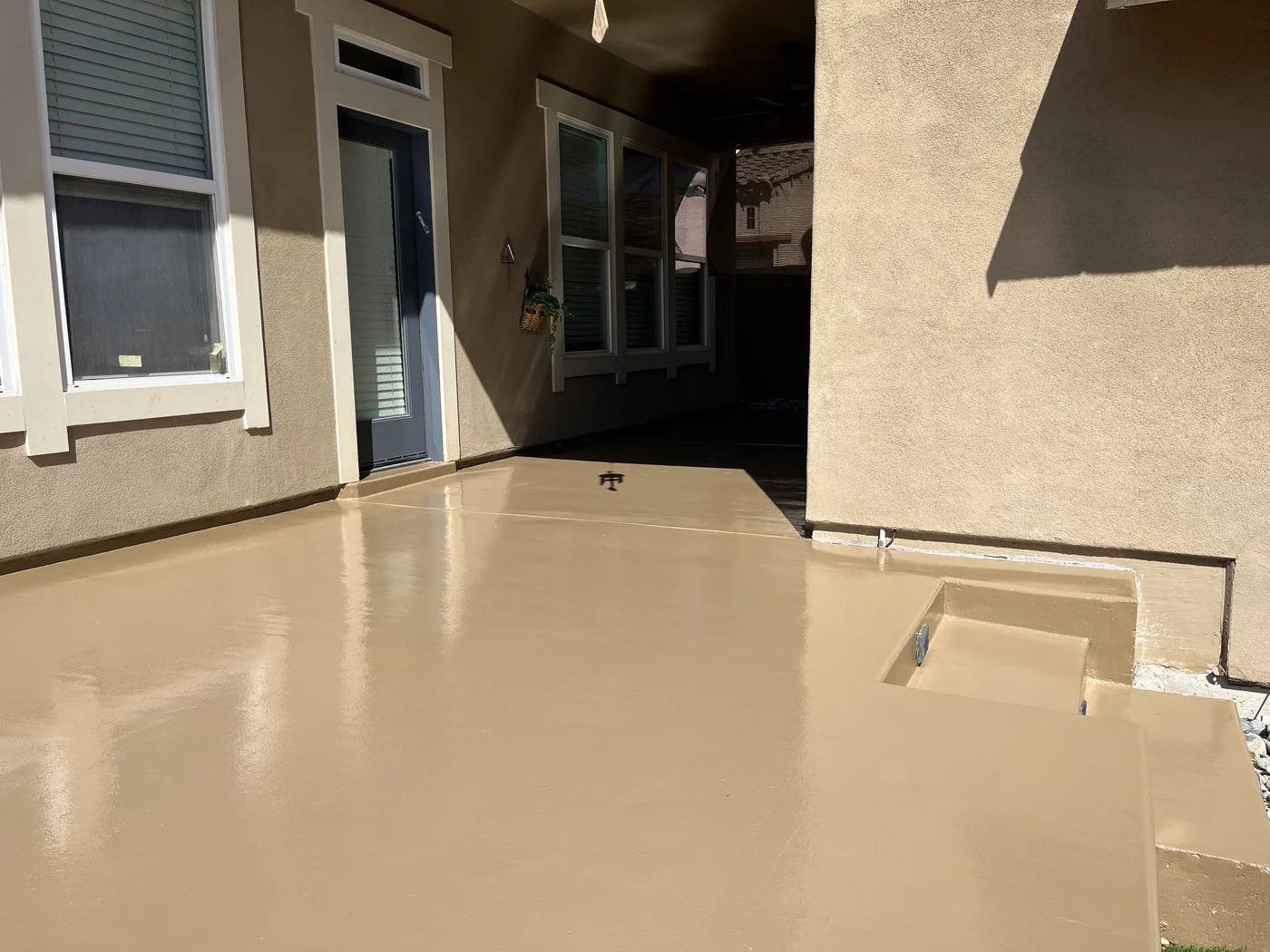 Outdoor patio and driveway coating by AZ Garage Floors