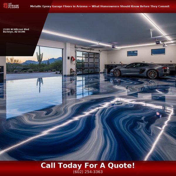 metallic epoxy garage floor Arizona, custom garage floor coating, luxury garage design, AZ Garage Floors installation