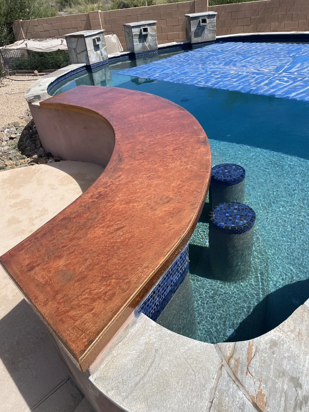 Outdoor patio and driveway coating by AZ Garage Floors
