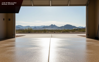 Heat resistant Arizona garage floor coating heat damage protection by AZ Garage Floors in Buckeye.