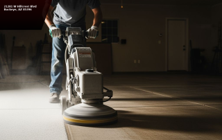 Professional diamond grinding for garage floor coating contractor questions Buckeye AZ Garage Floors.